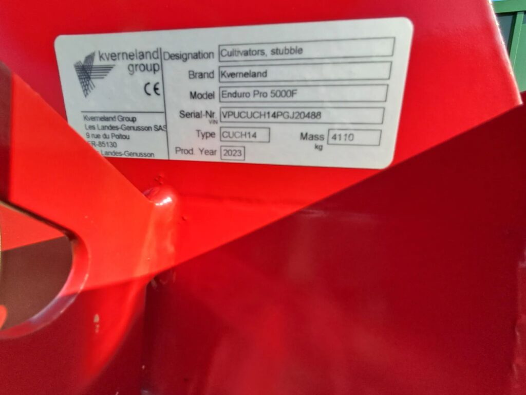 Fabrycznie nowy kultywator Kverneland Enduro Pro 5000F
